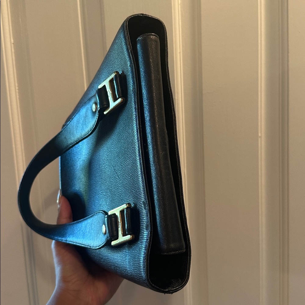 MCM Mini Saffiano leather Black Tote with Gold Accents (COA) included - Picture 5 of 9